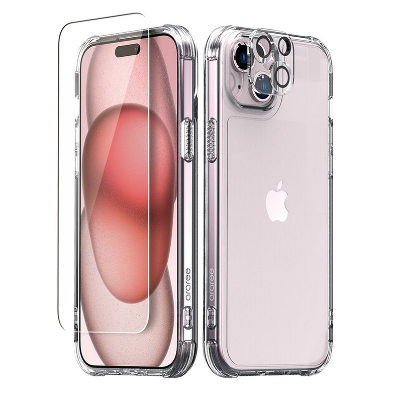 Araree Apple iPhone 15 系列 保護殼+保護貼(3合1超值組)