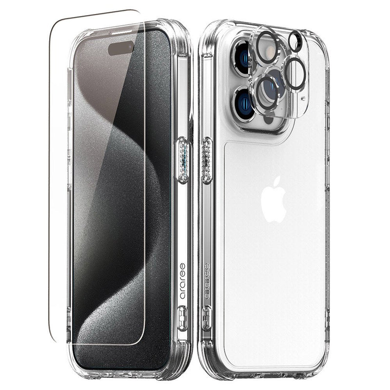 Araree Apple iPhone 15 系列 保護殼+保護貼(3合1超值組)