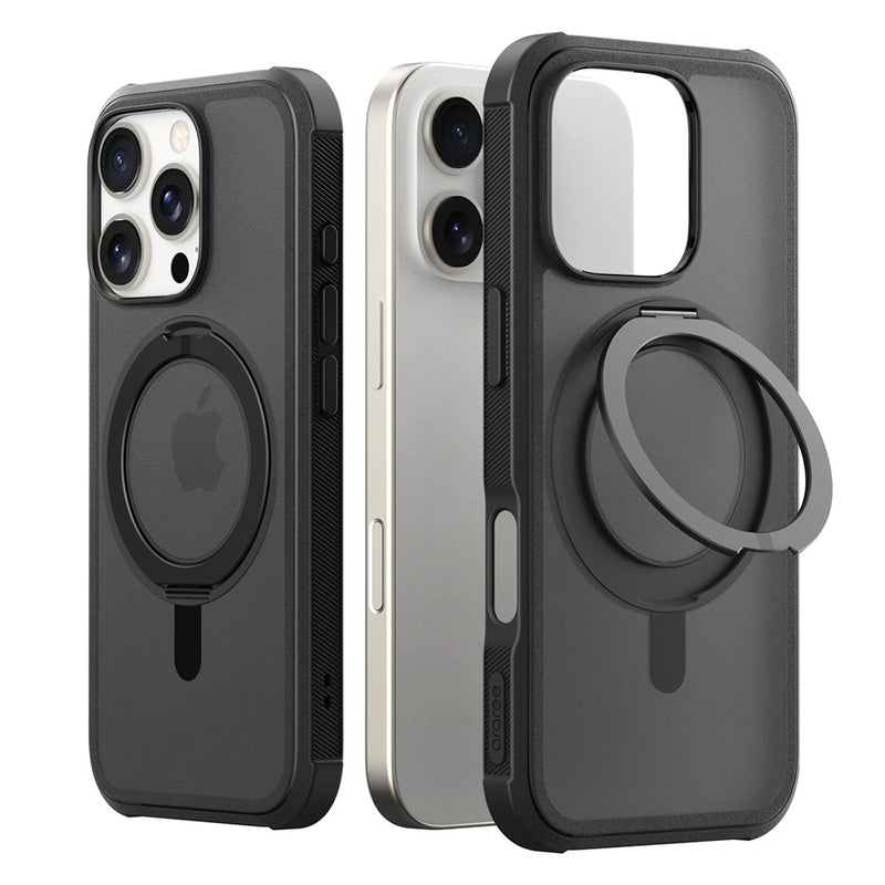 Araree Apple iPhone 16 Pro / Pro Max 磁吸式支架保護殼(DUPLE M Stand)(黑)